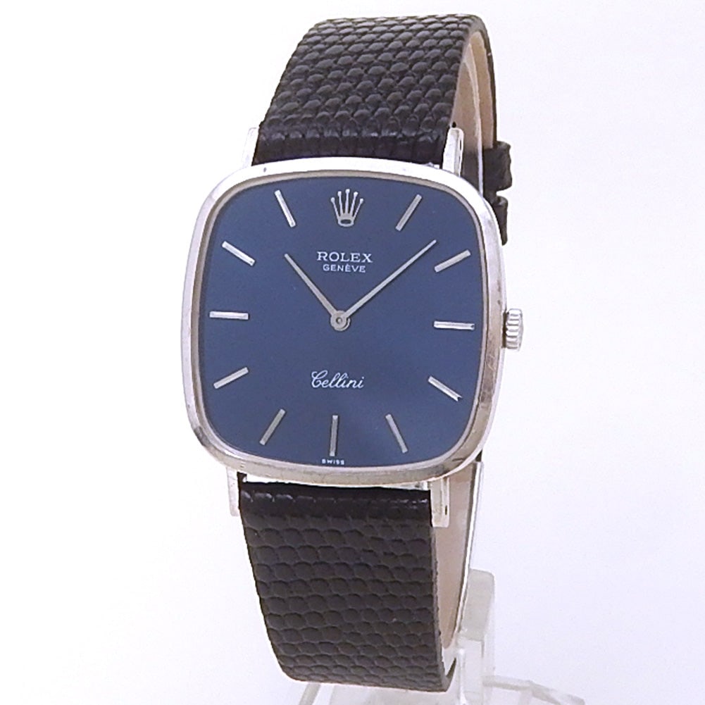 Rolex Cellini 4114 18k White Gold Blue Dial (1 of 5)