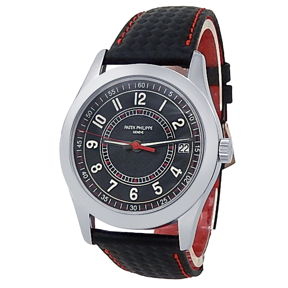 Patek Philippe Calatrava 6007G-010 18k White Gold Black Dial: The Patek Philippe Calatrava, Reference 6007G-010, is a masterpiece of contemporary horological design. Crafted in luxurious 18k white gold, this striking timepiece features a sophisticated black dial
