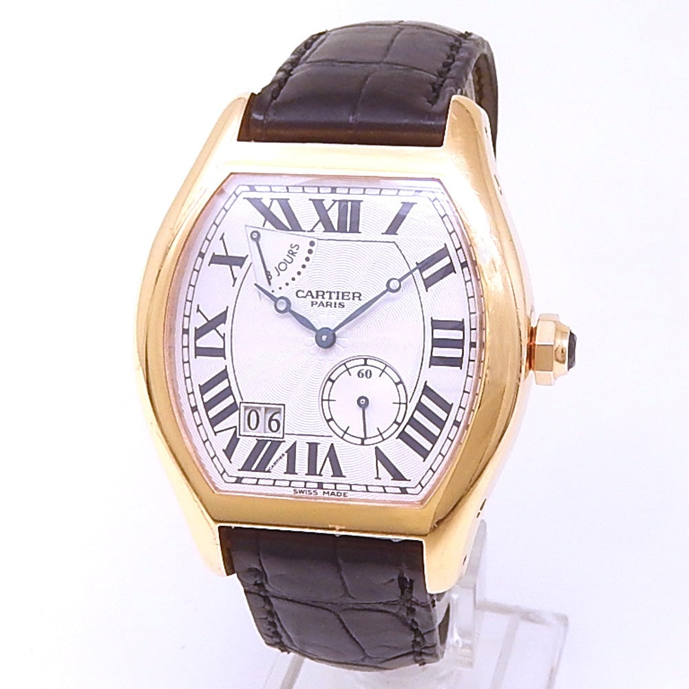Cartier Tortue Privee XL 8 Days W1545851 18k Rose Gold Silver (1 of 5)