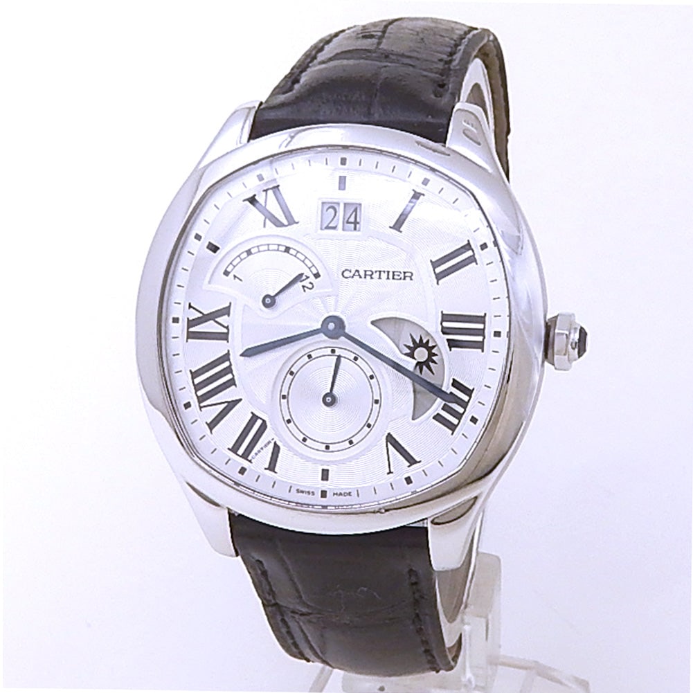 Cartier Drive de Cartier WSNM0005 Steel Silver Dial: The Cartier Drive de Cartier, Reference WSNM0005, is a distinguished expression of modern watchmaking, blending Cartier?s iconic design language with a bold, cushion-shaped case. The stainless steel c