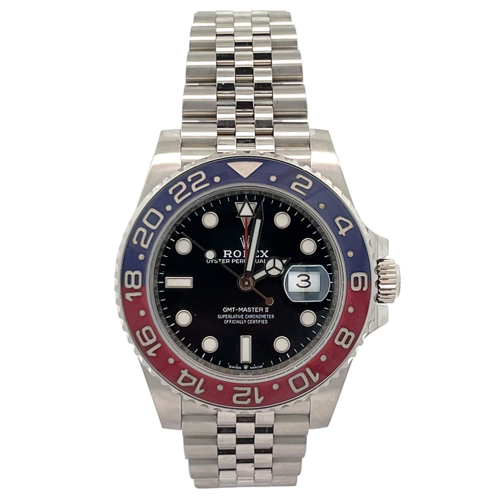 Rolex GMT-Master II 'PEPSI' 126710BLRO Stainless Steel 40mm Black Dial Jubilee Band (1 of 4)