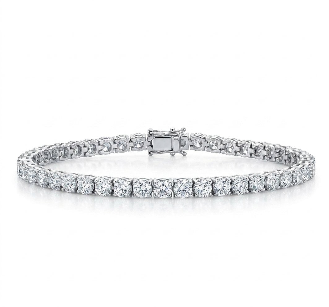 Diamond Tennis Bracelet in 18K White Gold: Featured Collection: The Kelly Christie Collection Exclusively Curated By: Serenity Gallerie The Kelly Christie Collection crafts heirloom-quality masterpieces designed not just to adorn, but to captu