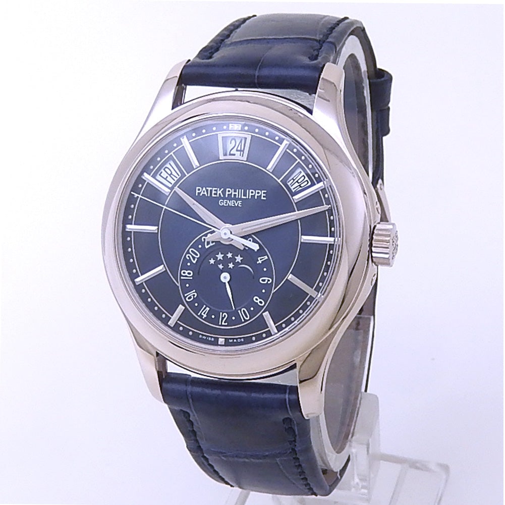 Patek Philippe Complications Annual Calendar 5205G-013 White Gold Blue Dial (1 of 5)