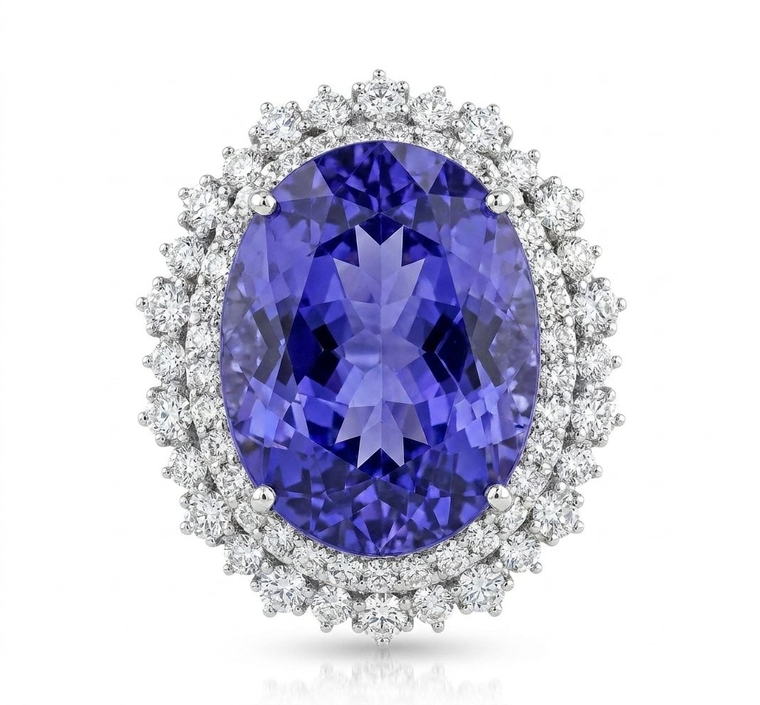 Tanzanite and Diamond Ring in 14K White Gold: Featured Collection: The Kelly Christie Collection Exclusively Curated By: Serenity Gallerie The Kelly Christie Collection crafts heirloom-quality masterpieces designed not just to adorn, but to captu