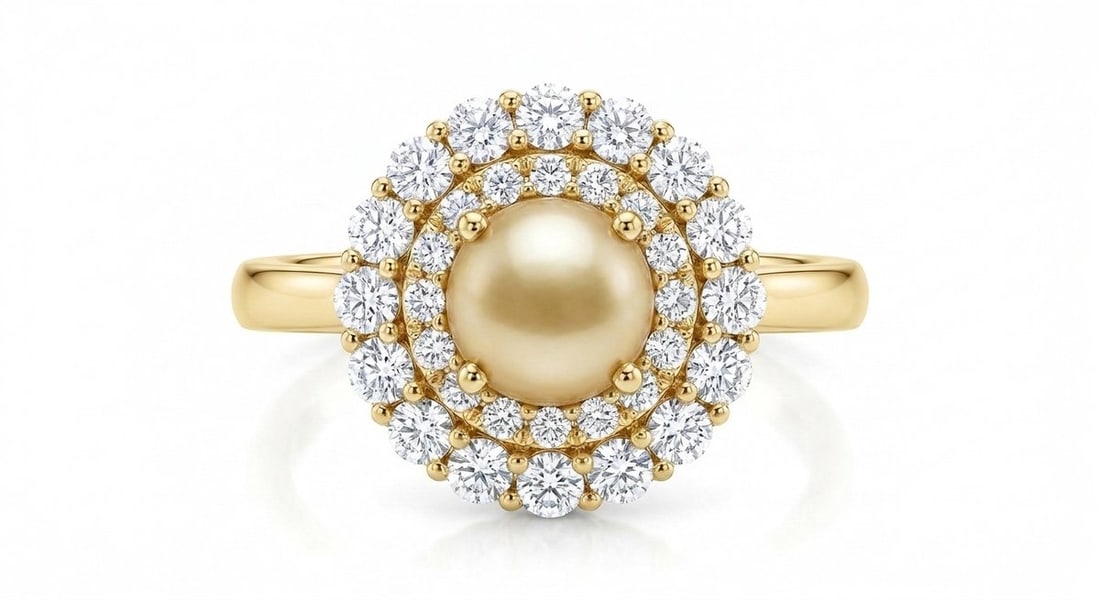 Pearl and Diamond Ring in 14K White Gold: Featured Collection: The Kelly Christie Collection Exclusively Curated By: Serenity Gallerie The Kelly Christie Collection crafts heirloom-quality masterpieces designed not just to adorn, but to captu