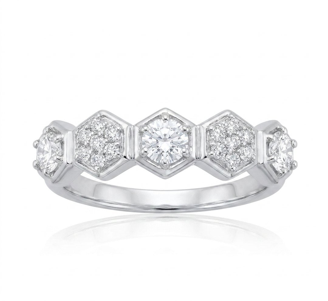 Diamond Ring in 14K White Gold
