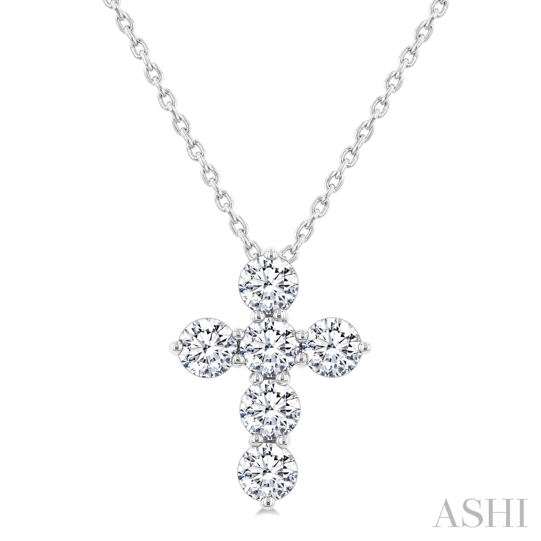 0.75 ctw Diamond Christian Cross 14K White Gold Pendant Necklace: Rare and radiant, this elegant Christian Cross pendant necklace featuring White Diamond offers a touch of the extraordinary. Showcasing the gems in a Cluster arrangement, the pendant necklace consists