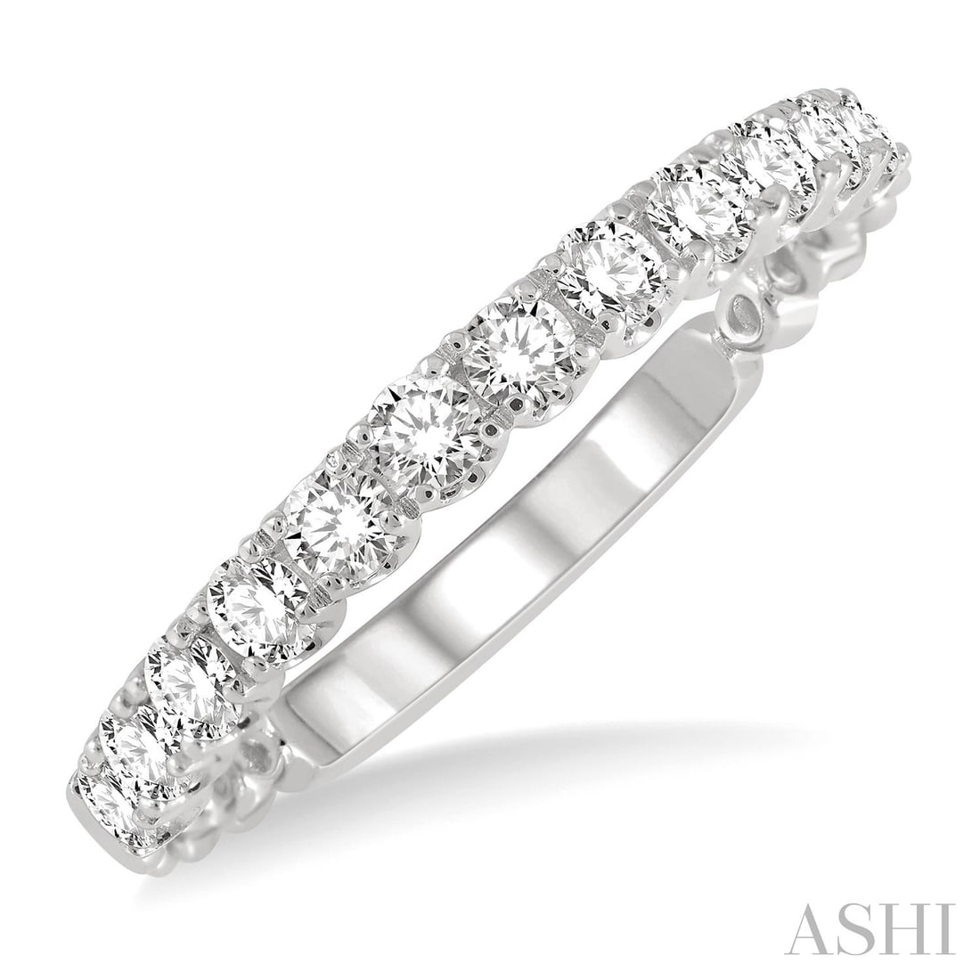 0.52 ctw Round Diamond Lattice Wedding Band 14K White Gold Ring: Epitomizing grandeur, this stunning Lattice ring featuring White Diamond stands as a beacon of refined taste. A detailed Half-Eternity Band gallery secures the stones, rendered in 1.7 grams of lustrou