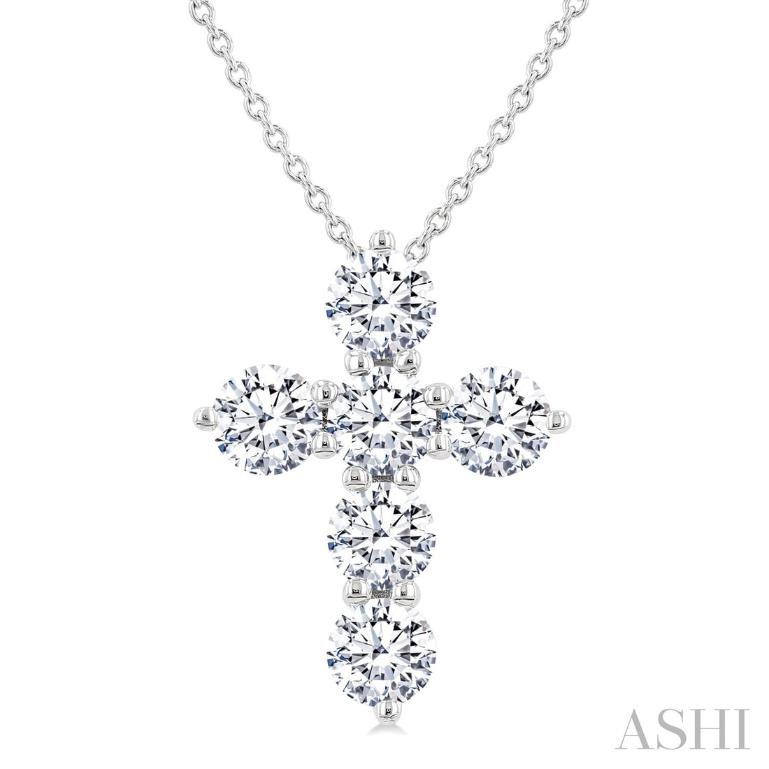 1.53 ctw Diamond Christian Cross Pendant 14K White Gold: Captured in a moment of brilliance, this breathtaking Cross pendant featuring Natural White Diamonds speaks to the connoisseur. Securely held in a classic Cluster design, the pendant is forged from 0.