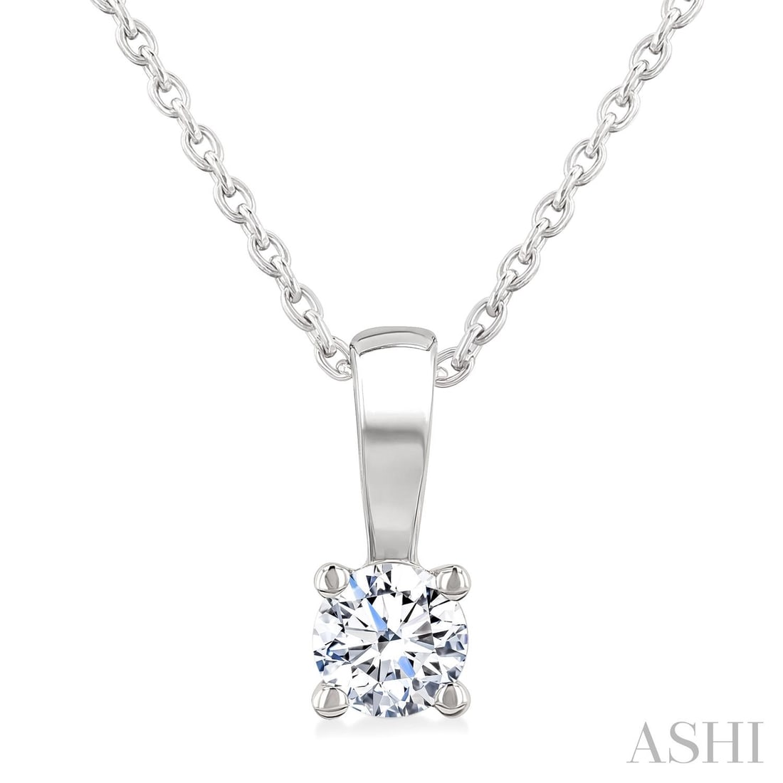 0.20 ctw Diamond Solitaire 14K White Gold Pendant: An exquisite masterpiece of haute joaillerie, this elegant Solitaire necklace featuring White Diamond is a true treasure. Crafted with precision, the Solitaire Drop setting is seamlessly integrated in