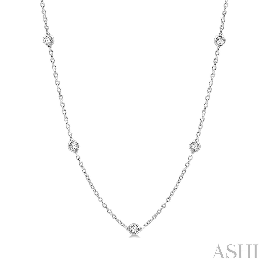 2.04 ctw White Diamond Station 14K White Gold Necklace: An exquisite masterpiece of haute joaillerie, this elegant Station necklace featuring White Diamond is a true treasure. Crafted with precision, the Station setting is seamlessly integrated into 3.95 g