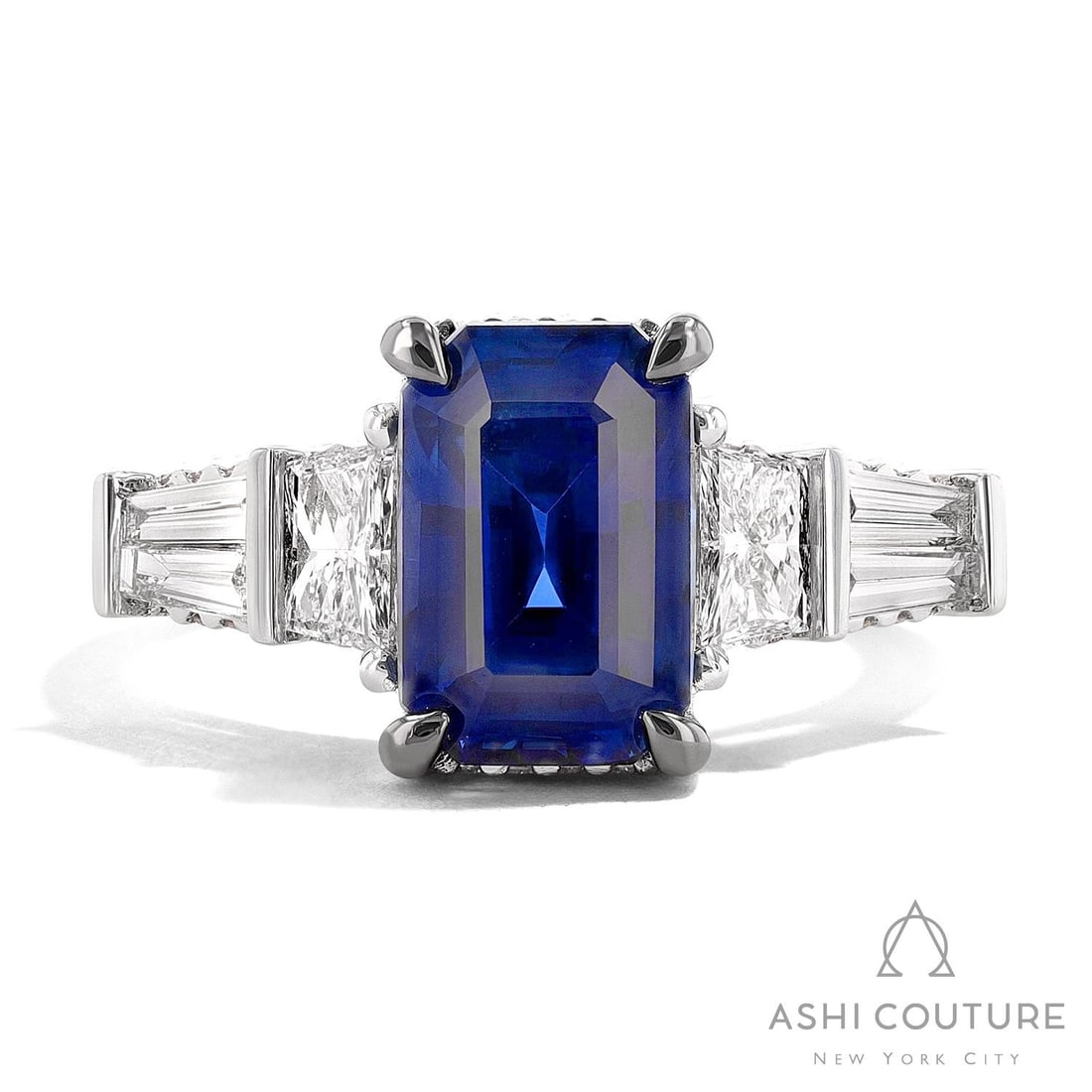 Kaleidoscope Blue Sapphire and 0.87 ctw Diamond Platinum Ring: A symphony of light and color, this breathtaking Kaleidoscope ring featuring Blue Sapphire, White Diamond embodies the pinnacle of luxury. The gemstones are nestled within a Three-Stone framework, sup