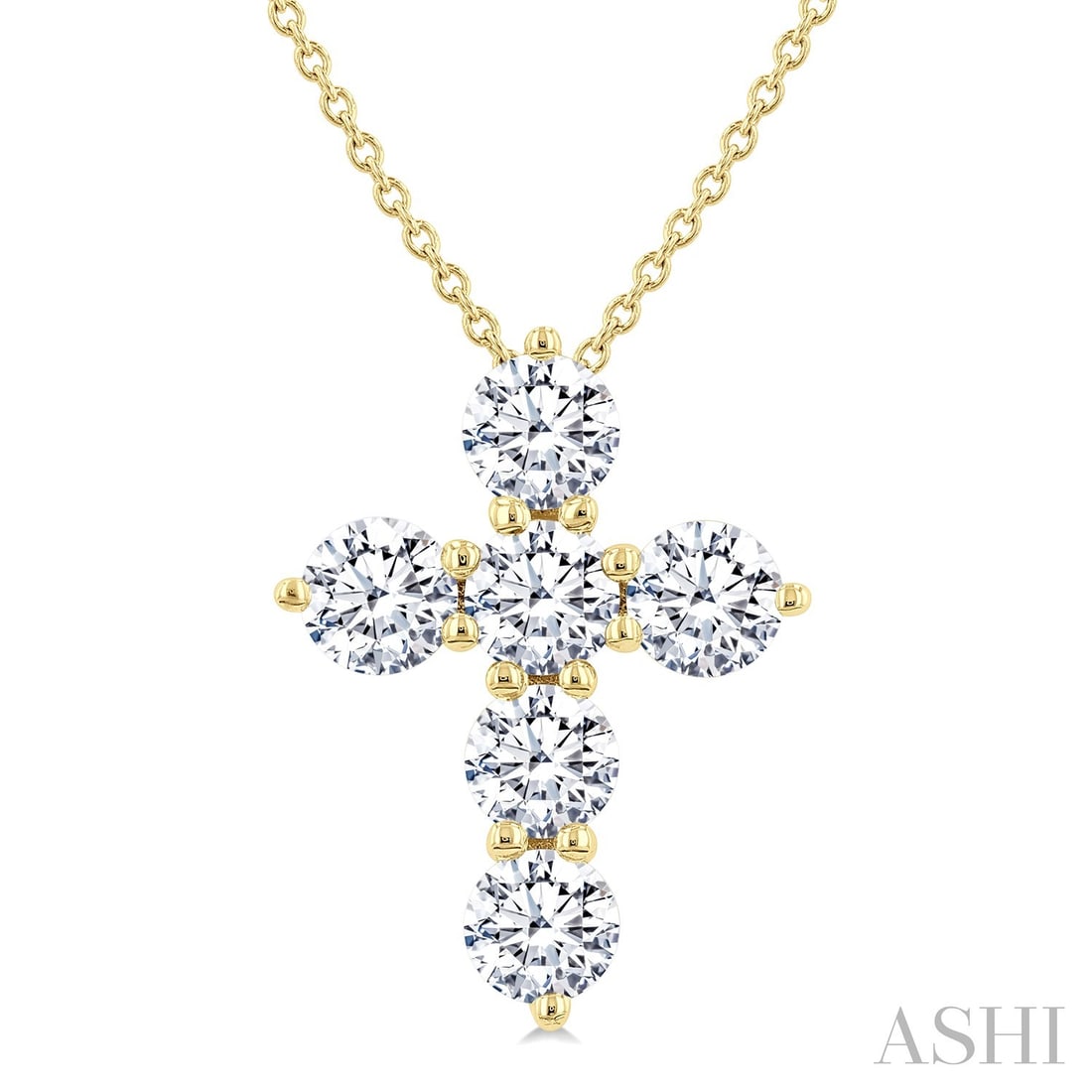 1.53 ctw Diamond Christian Cross 14K Yellow Gold Pendant: Timeless and sophisticated, this elegant Christian Cross pendant featuring White Diamond radiates enduring beauty. The gemstones are nestled within a Cluster framework, supported by a substantial 0.9 