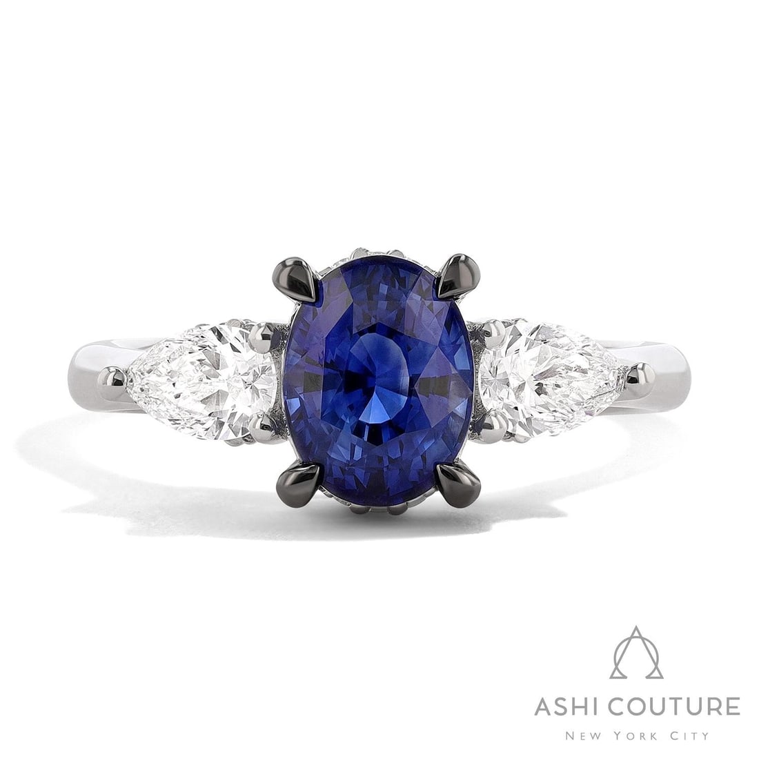 Blue Sapphire and 0.71 ctw Diamond Platinum Three-Stone Ring: Retail Value: $27,165 An exquisite masterpiece of haute joaillerie, this magnificent Kaleidoscope ring featuring Blue Sapphire, White Diamond is a true treasure. Securely held in a classic Three-Stone