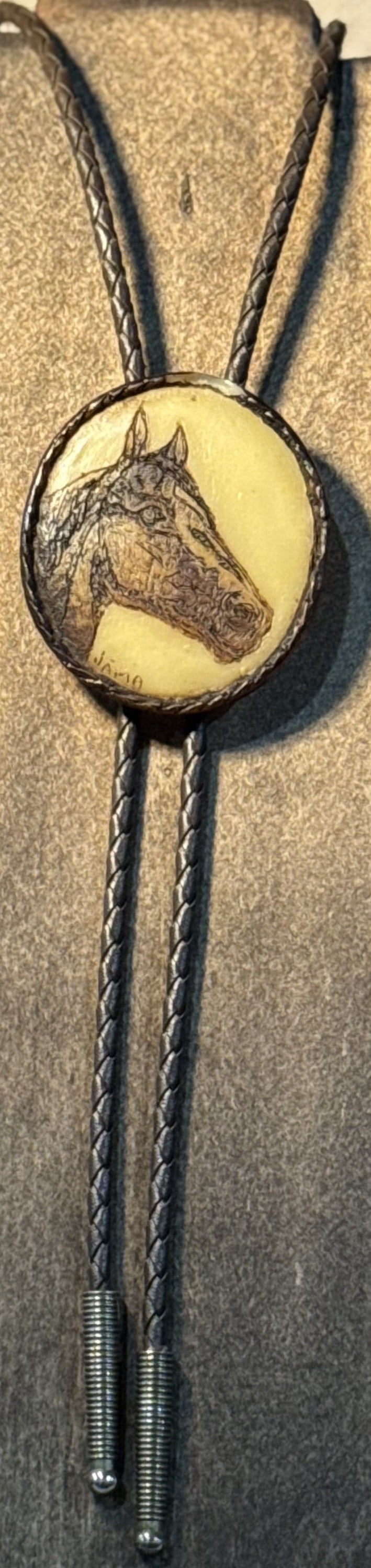 Desert Scrimshaw's Bolo Tie: by Jama "Man of War" - Tucson, AZ