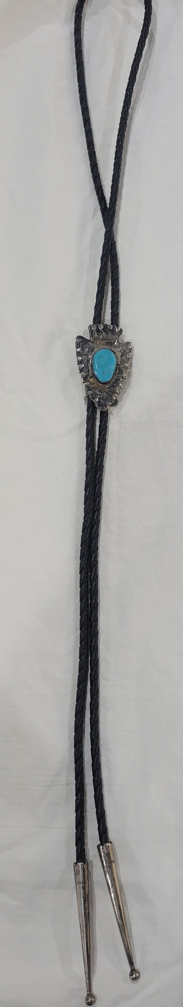 Sterling Silver and Turquoise Arrow Head Bolo Tie (1 of 3)