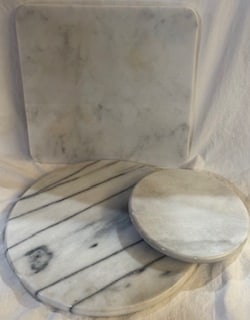 Marble Trivets & Serving Pieces – 3 Piece Lot (1 of 1)