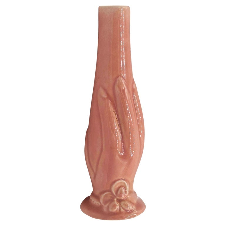 6"Tall Pink Maroon Mid-century "ALC" Vase by Lorle Pottery (1 of 6)