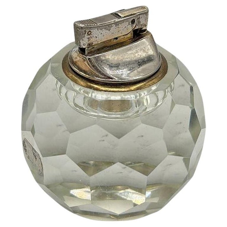 Hollywood Regency Hand Cut Multi Faceted Crystal Table Lighter (1 of 9)