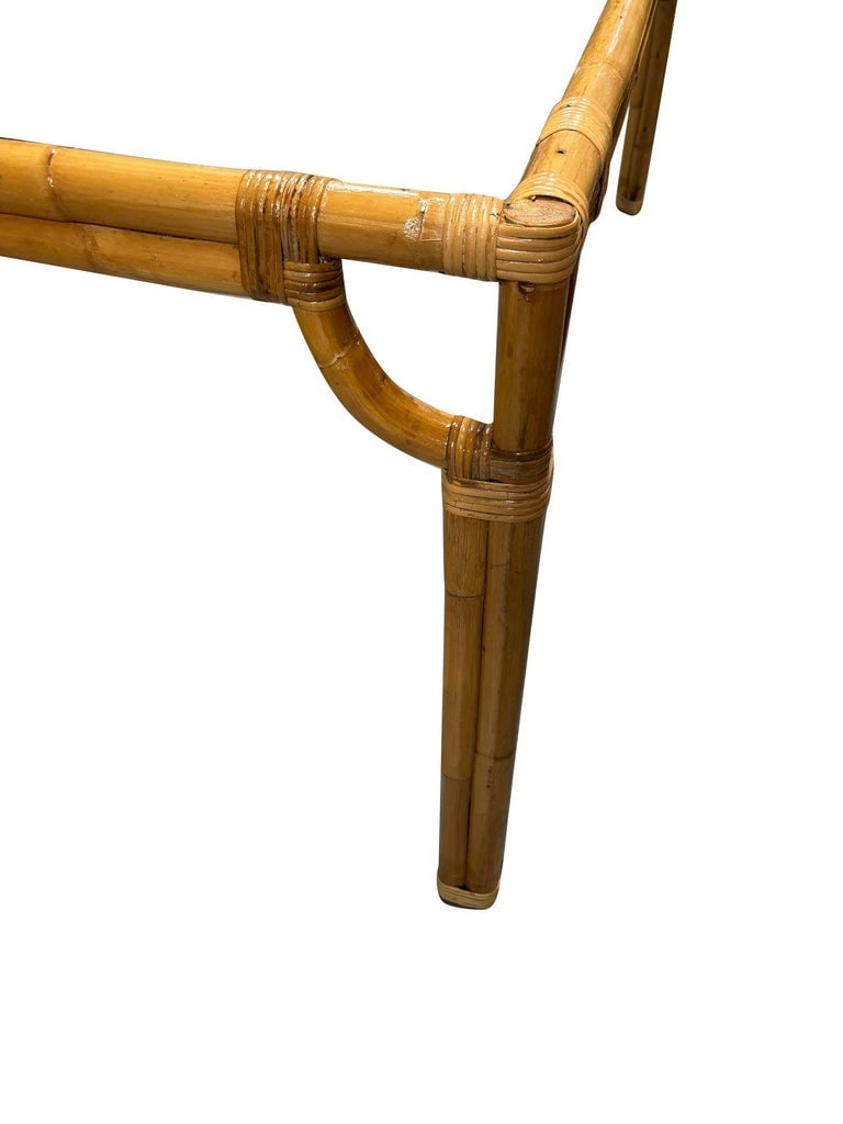 Restored Rattan Three-Strand Long Dining Table - 4