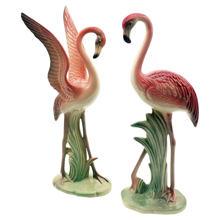 MCM The lookers Pink Flamingo Ceramic Tabletop Scultpure Set By Brad Keeler (1 of 17)