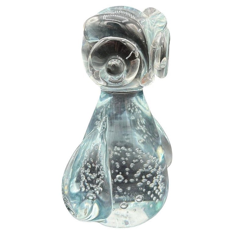 Mid-century Murano Bullicante Art Glass Owl Sculpture Paper Weight (1 of 7)