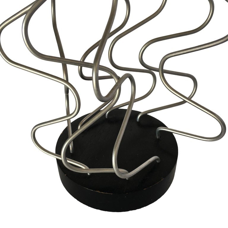 Custom Made Wire Art Candlestick Holder, Pair - 7