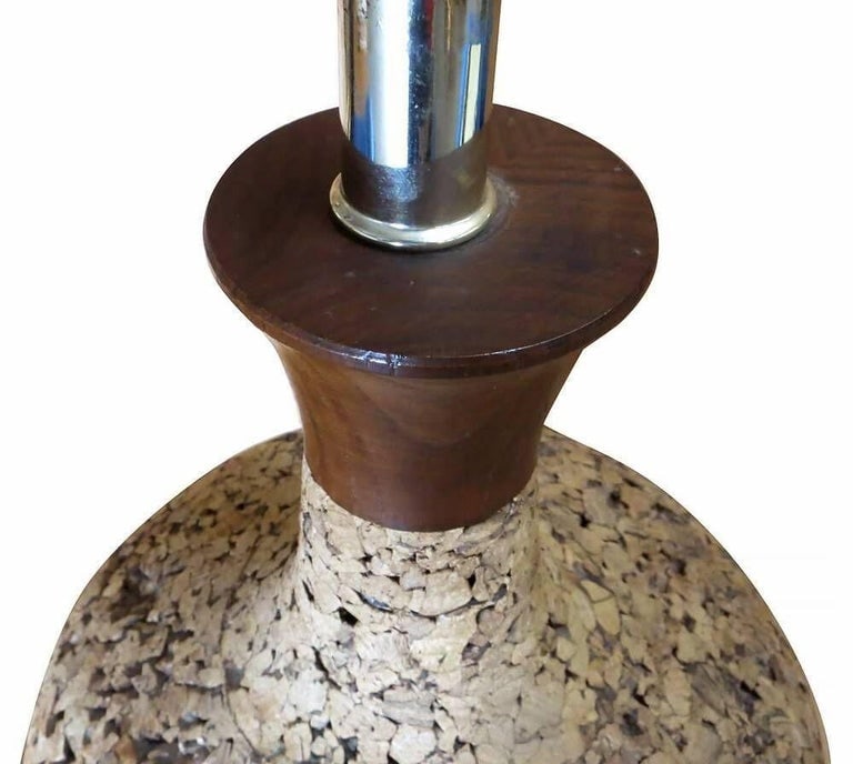 Milo Baughman Style Cork Table Lamp - 4