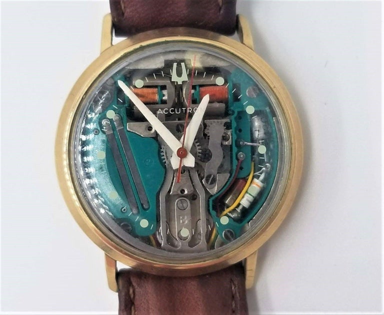 Rare 1965 Menâ€™s Accutron 214 Spaceview M5 Openwork/Skeleton Wristwatch by Bulova - 2