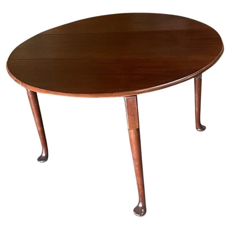 Late Victorian French Drop-Leaf Oak Dining Table (1 of 14)