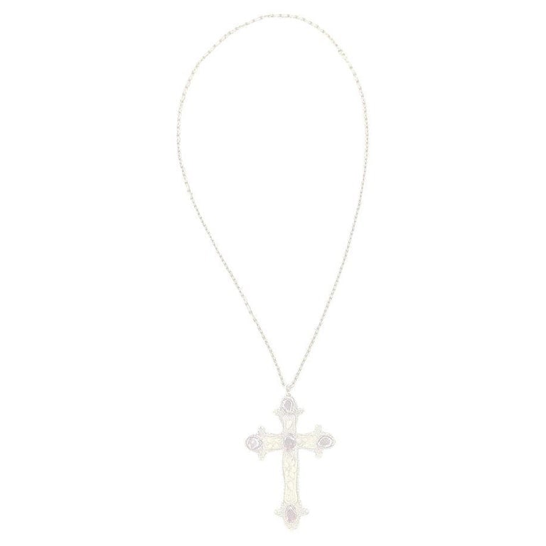 Renaissance Revival Austro-Hungarian Gothic Cross Necklace with Garnets (1 of 6)