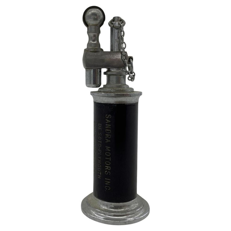 Brown and Silver Petrol Table Pull Chain Lighter by Daltis (1 of 5)