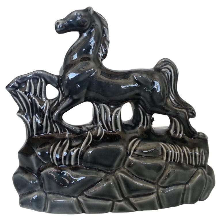 Mid-Century Prancing Horse Tv Lamp: TV Lamps are a particularly iconic type of vintage home decor. Manufactured primarily in the 1950's and early 60's these little lamps were designed to sit on top of the television and shine against th
