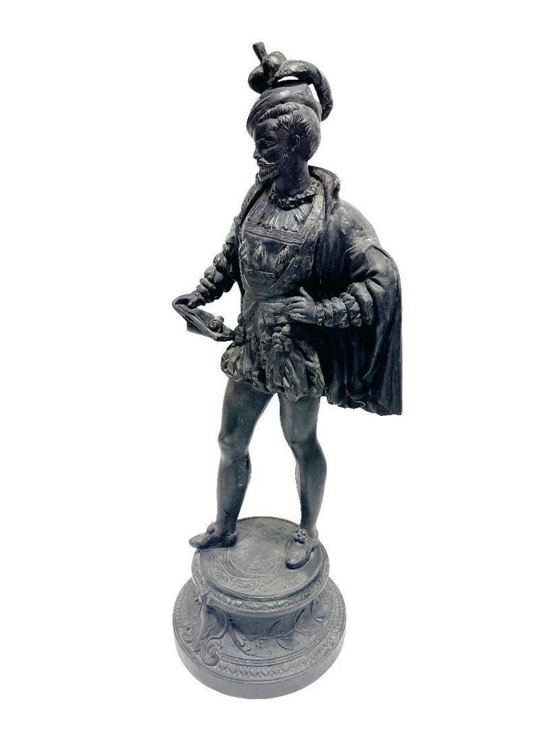 Spelter Cavalier Statue - 2