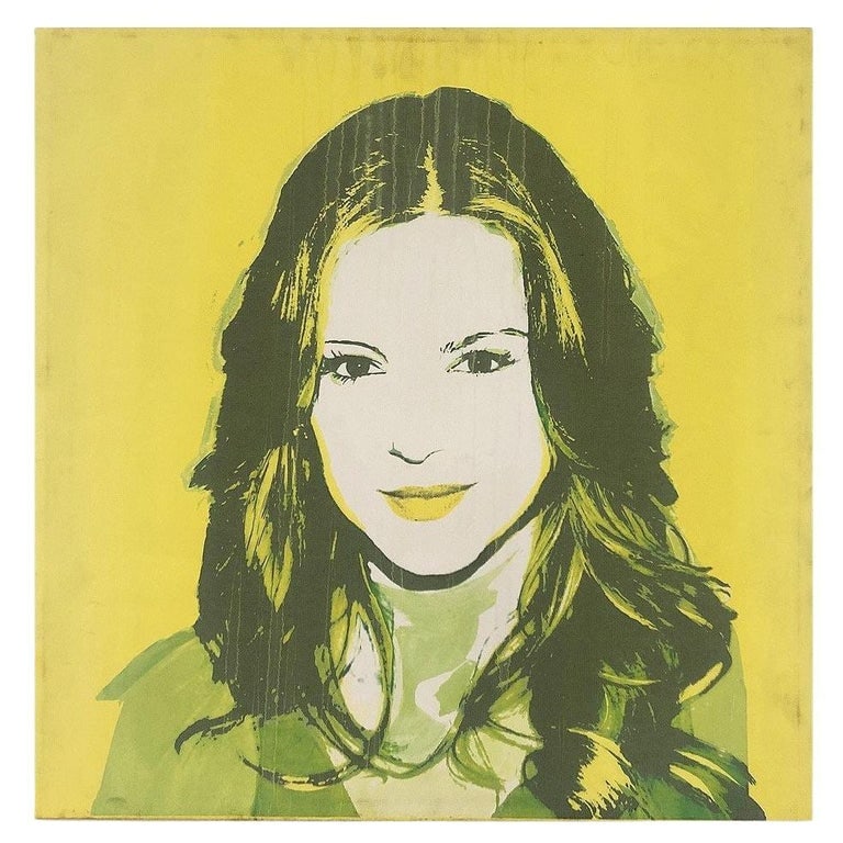 Andy Warhol Style Pop Art Portrait of Patricia Arquette, Giclee on Canvas: Original Andy Warhol style Pop Art portrait of Patricia Arquette, Giclee printed on stretched canvas. The print takes after Worhols 1967 Multiple Marilyn Monroe prints, it features different hues of y