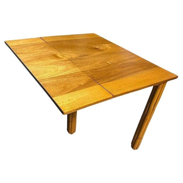 Rare Ratten 3 Gate Leg Drop Leaf Sewing Table w/ Mahogany Top (1 of 6)