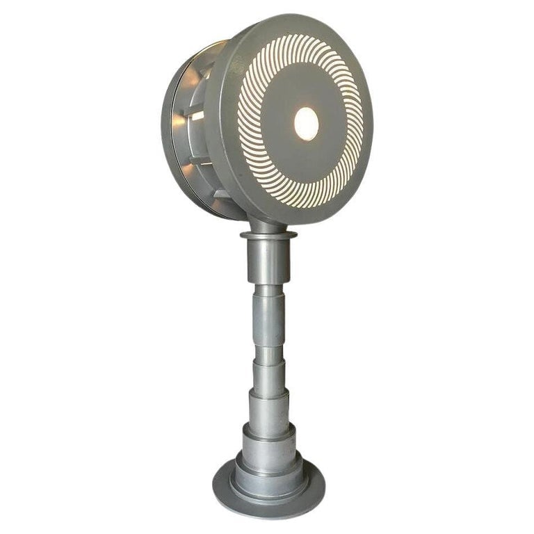Post-Modern Futurist Enameled Futurist Steel Table Lamp 1990, 2 Available (1 of 7)