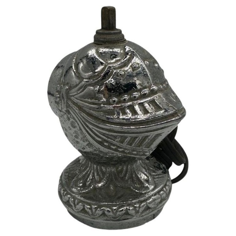 Medieval Knight Helmet Chrome Eletric Lighter by Omsco (1 of 7)