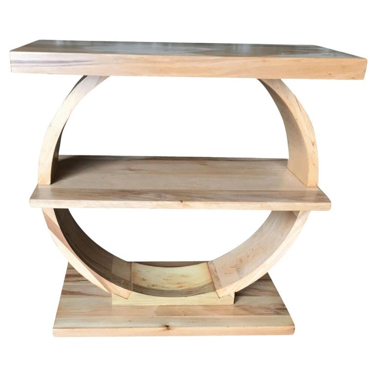 1920s Art Deco Geometreic "Ring" Maple Side Table (1 of 8)