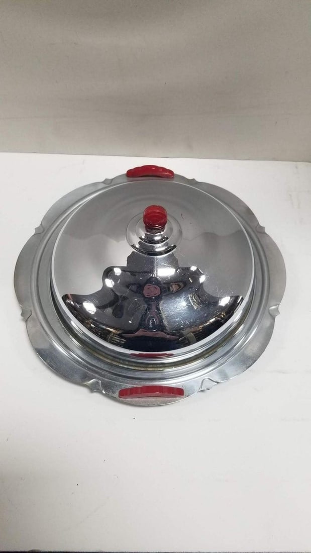 Midcentury Chrome Serving Tray - 2