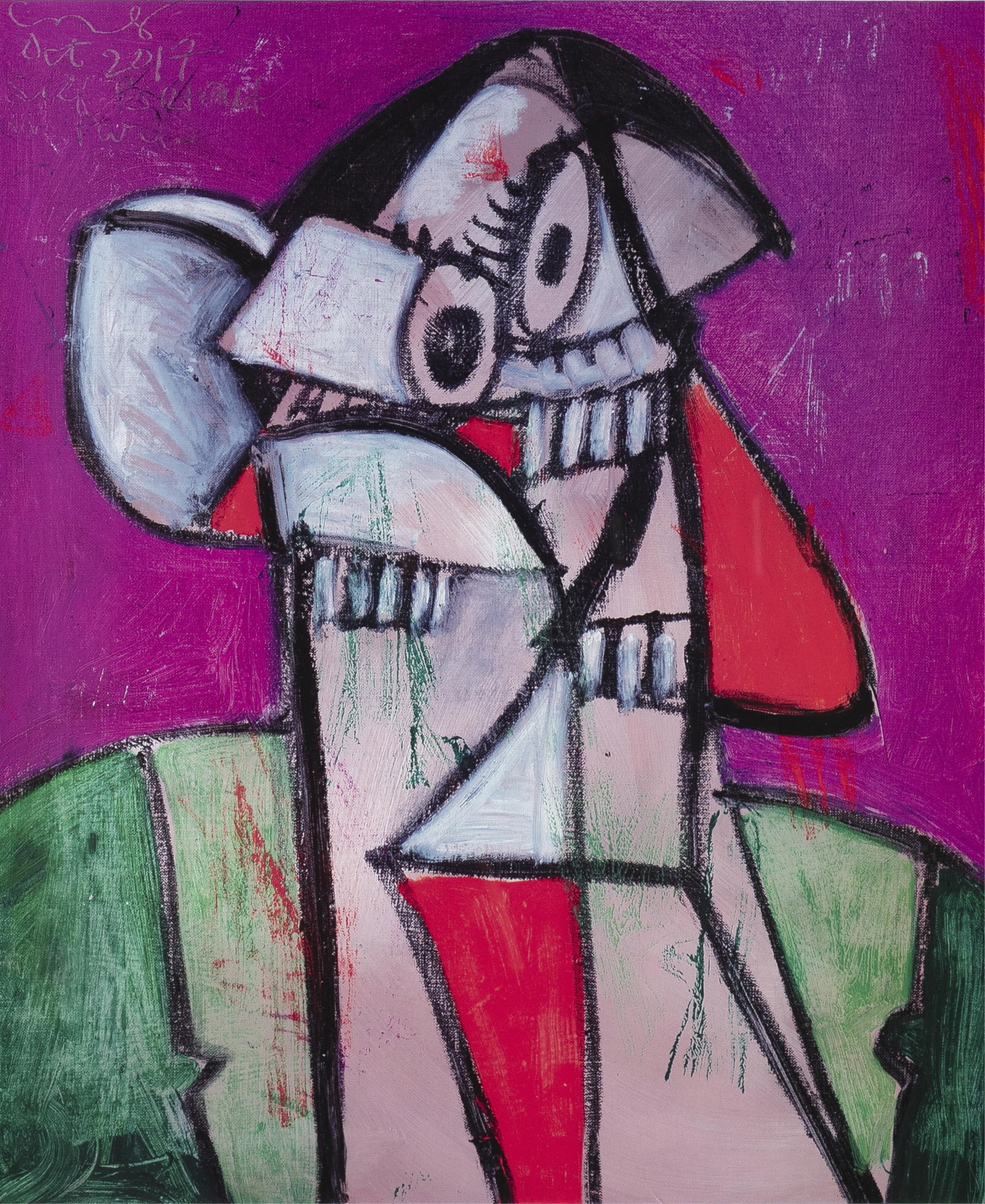 After: George Condo, 11401 b.1957, Self Portrait in Paris (1 of 2)
