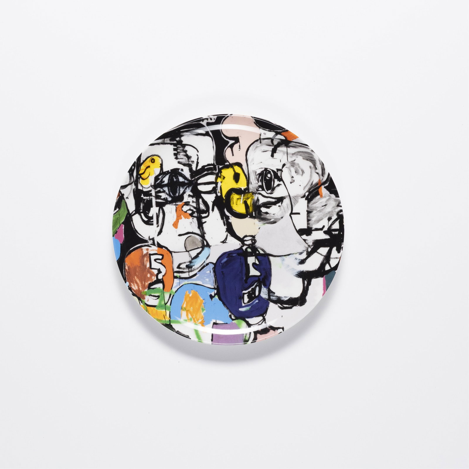 Eddie Martinez, b. 1977, Untitled (2021 Artist Plate Project): Eddie Martinez b. 1977 Untitled (2021 Artist Plate Project) 2021 fine bone china 11 inches (diameter plate) 12 x 12 x 1.75 inches (box) for Prospect, New York and Produced to benefit the Coalition for