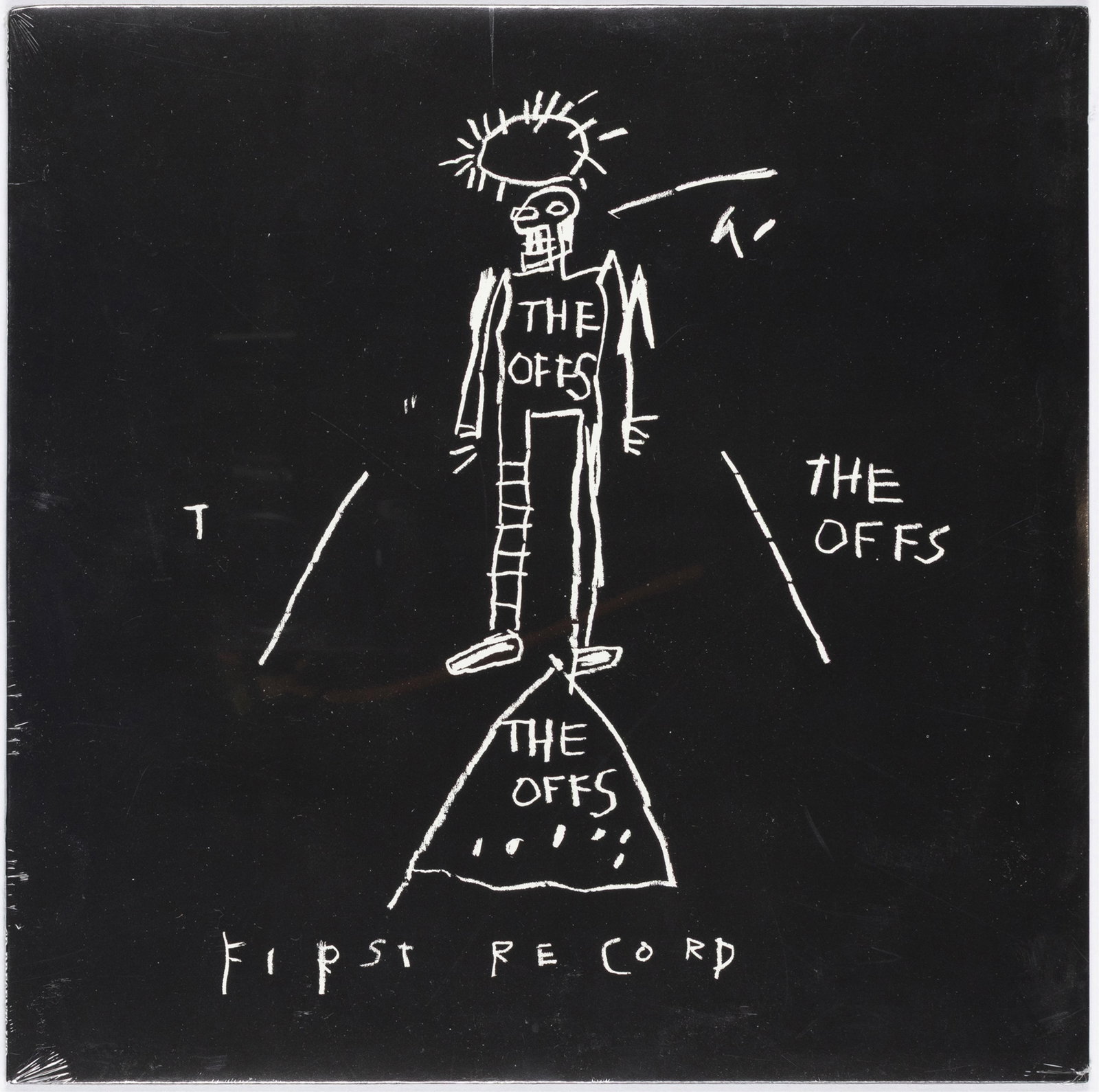 Jean-Michel Basquiat, 1960-1988, The Offs, First Record (Album cover & LP): Jean-Michel Basquiat 1960-1988 The Offs, First Record (Album cover & LP) c. 2019, after 1984 original release Album cover and LP 12-1/2 x 12-1/2 inches unopened with original shrink wrap Vintage