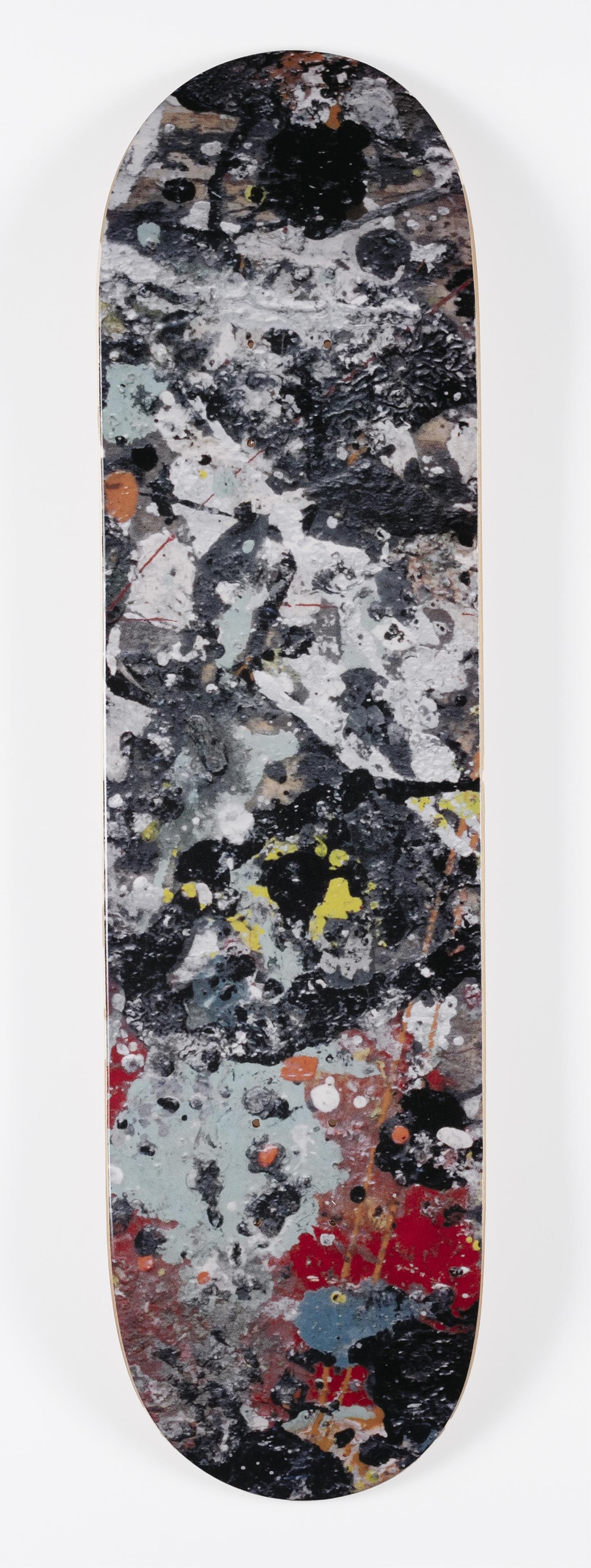 Jackson Pollock, American 1912-1956, Skateboard Deck: Jackson Pollock American, 1912-1956 Skateboard Deck Jackson Pollock X The Hundreds 2017 Offset lithograph in colors on skate deck Screen print transfer on cold-pressed Steep natural skateboard deck. 3