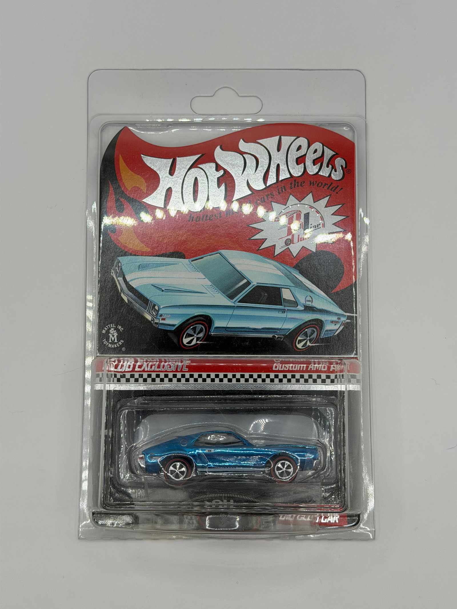 Hot Wheels RLC Custom AMC AMX Blue White Stripe 2010 Exclusive Club Car #2099/5500: Factory sealed RLC cars coming from the estate of a 25+ year long collector. IN HOUSE SHIPPING IS AVAILABLE. Shipping can be calculated as follows: $10 handling fee ($10 whether 1 won lot or 100 won l