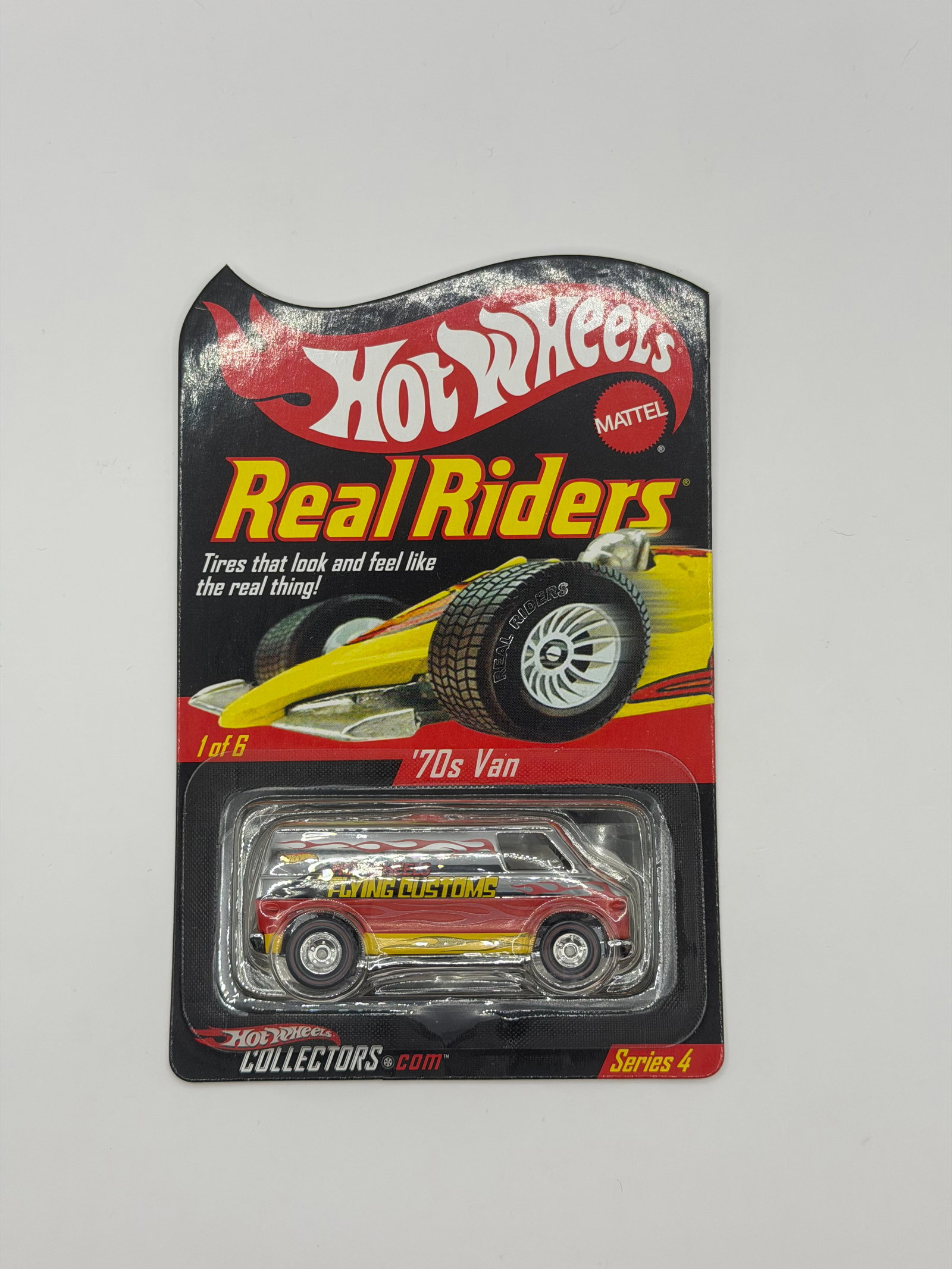 Hot Wheels RLC Real Riders Series 4 70's Van Flying Customs #8398/11,000: Factory sealed RLC cars coming from the estate of a 25+ year long collector. IN HOUSE SHIPPING IS AVAILABLE. Shipping can be calculated as follows: $10 handling fee ($10 whether 1 won lot or 100 won l