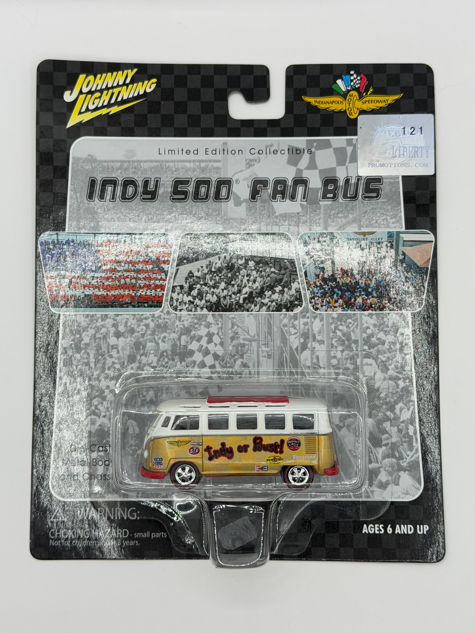 Johnny Lightning Liberty Promotions Indy 500 Fan Bus: Factory sealed RLC cars coming from the estate of a 25+ year long collector. IN HOUSE SHIPPING IS AVAILABLE. Shipping can be calculated as follows: $10 handling fee ($10 whether 1 won lot or 100 won l