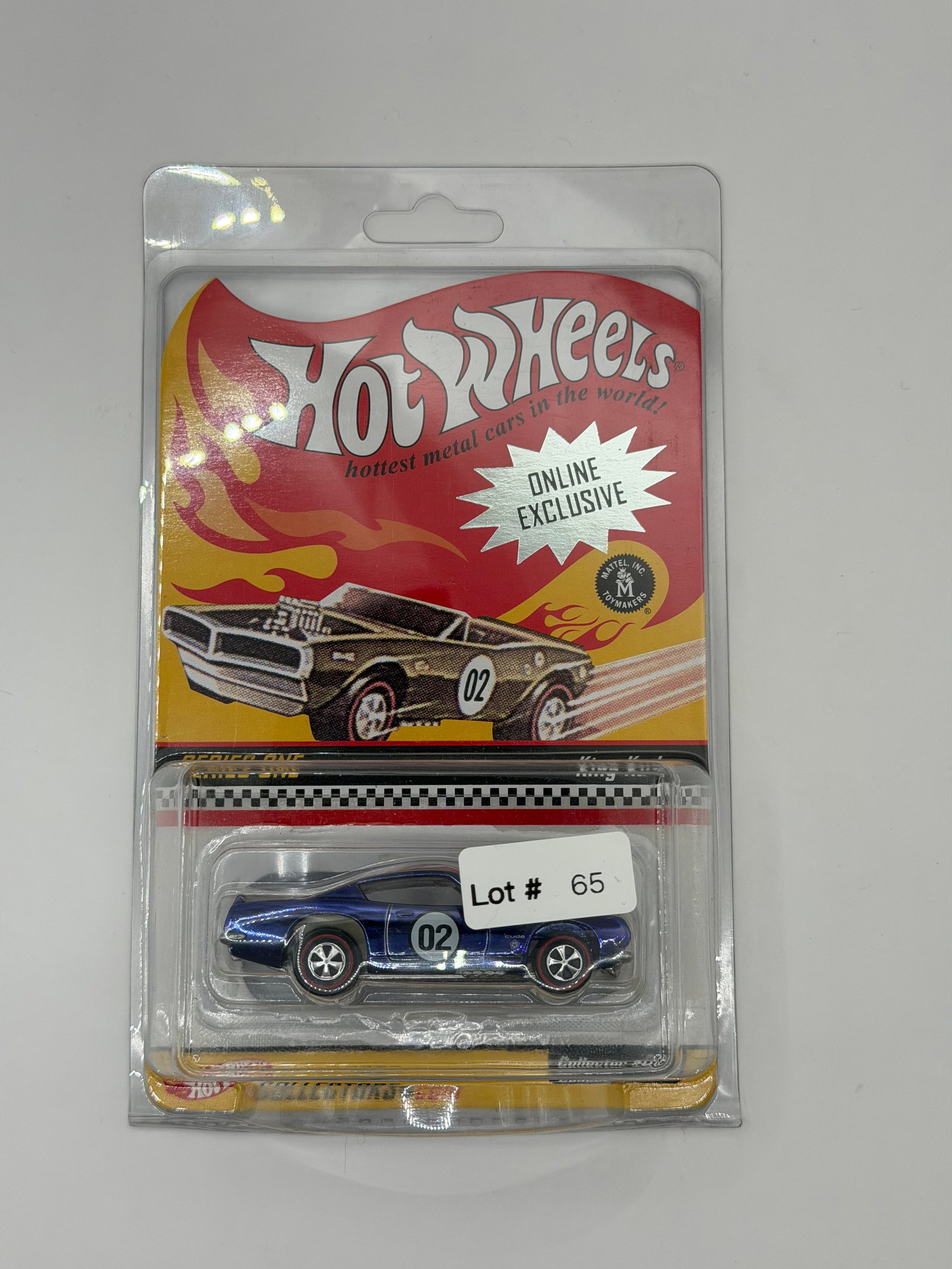 Hot Wheels RLC 2001 Online Exclusive Series One King Kuda #4606/10,000: Factory sealed RLC cars coming from the estate of a 25+ year long collector. IN HOUSE SHIPPING IS AVAILABLE. Shipping can be calculated as follows: $10 handling fee ($10 whether 1 won lot or 100 won l