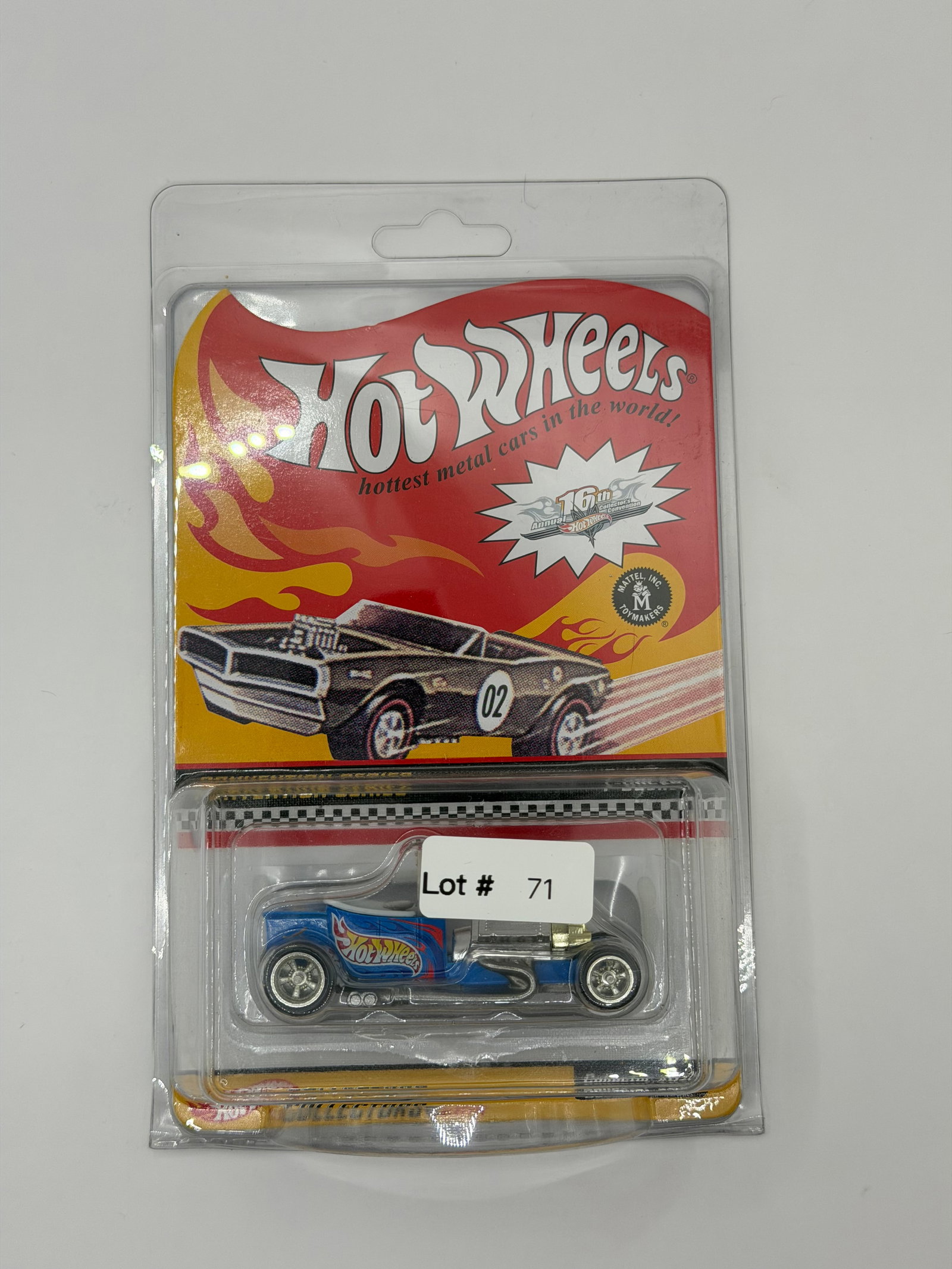 Hot Wheels RLC 2001 16th Annual Collectors Convention T-Bucket #65/2500: Factory sealed RLC cars coming from the estate of a 25+ year long collector. IN HOUSE SHIPPING IS AVAILABLE. Shipping can be calculated as follows: $10 handling fee ($10 whether 1 won lot or 100 won l