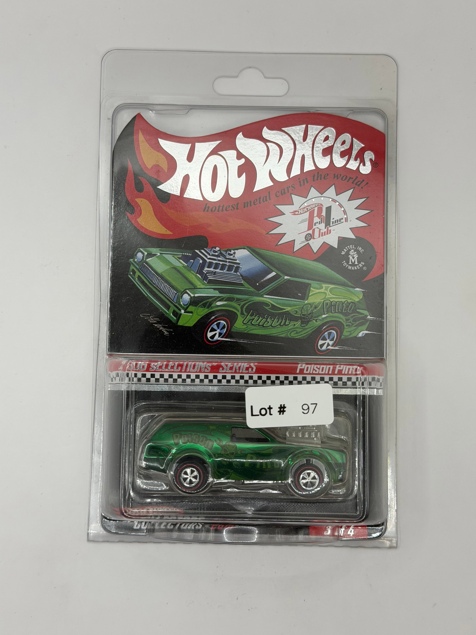 Hot Wheels RLC 2006 Selections Series Poison Pinto #4520/7553: Factory sealed RLC cars coming from the estate of a 25+ year long collector. IN HOUSE SHIPPING IS AVAILABLE. Shipping can be calculated as follows: $10 handling fee ($10 whether 1 won lot or 100 won l